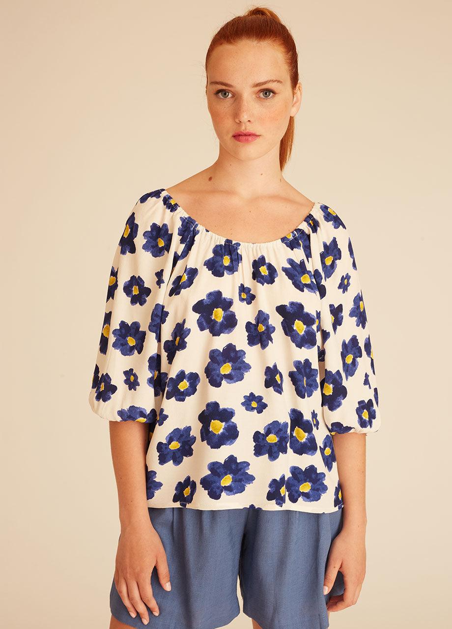 pepaloves BLUE FLOWERS BLOUSE COMPRAR AHORA