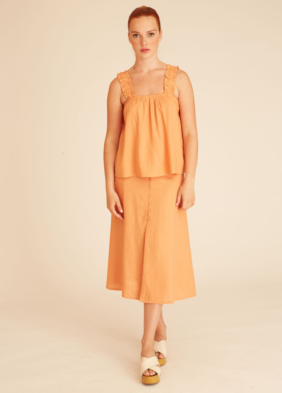pepaloves LINEN TOP PEACH Últimos 2 días