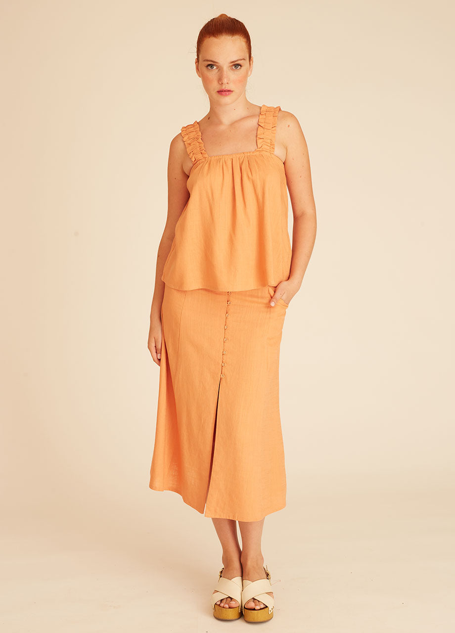 pepaloves LINEN TOP PEACH Últimos 2 días