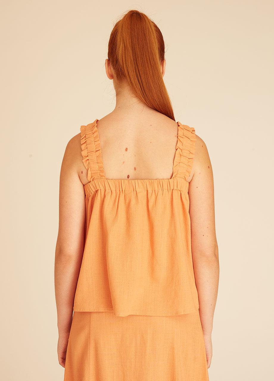 pepaloves LINEN TOP PEACH Últimos 2 días