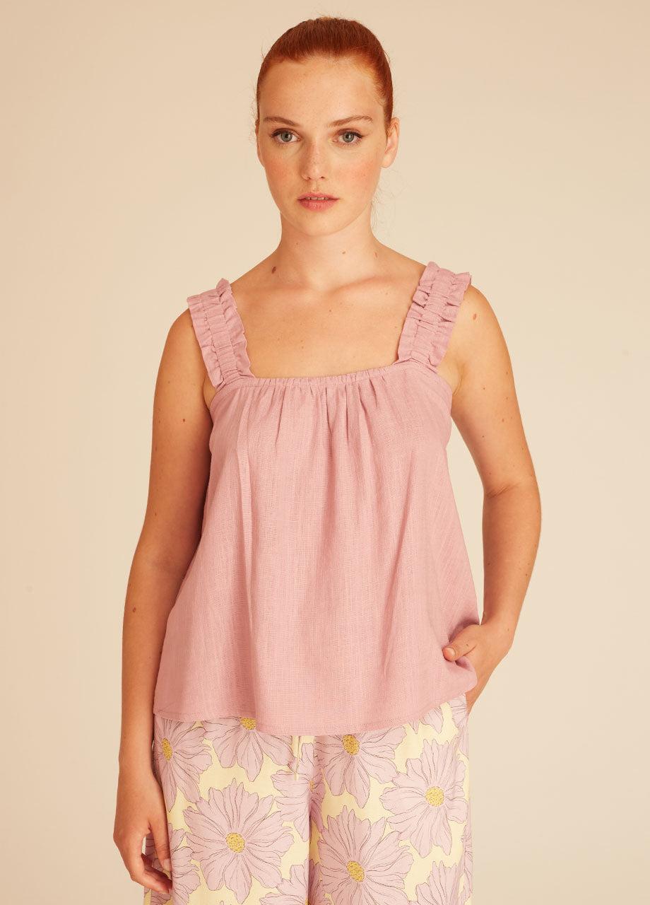pepaloves LINEN TOP LILAC Último día