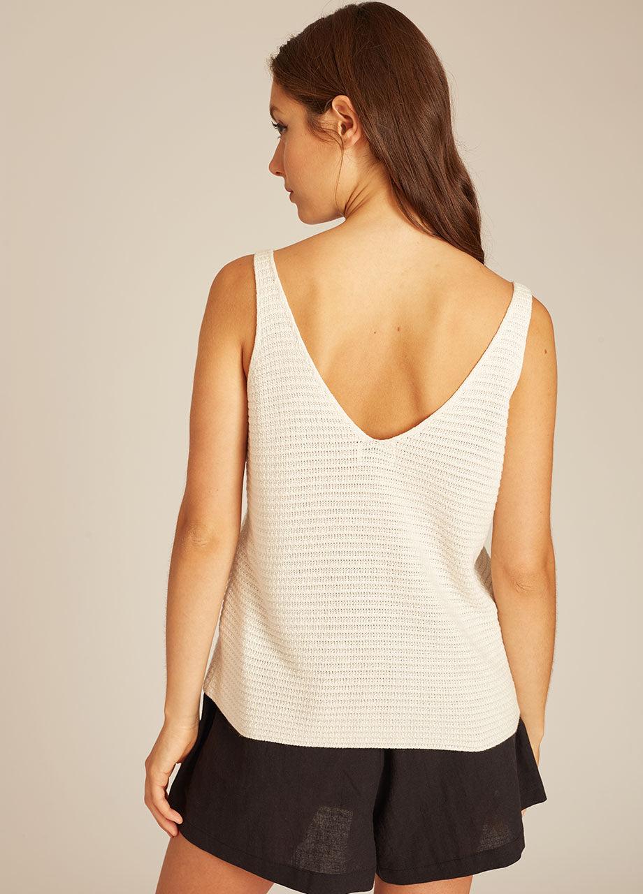 pepaloves SUN EMBROIDERY TRICOT TOP OFFWHITE Envío internacional gratuito