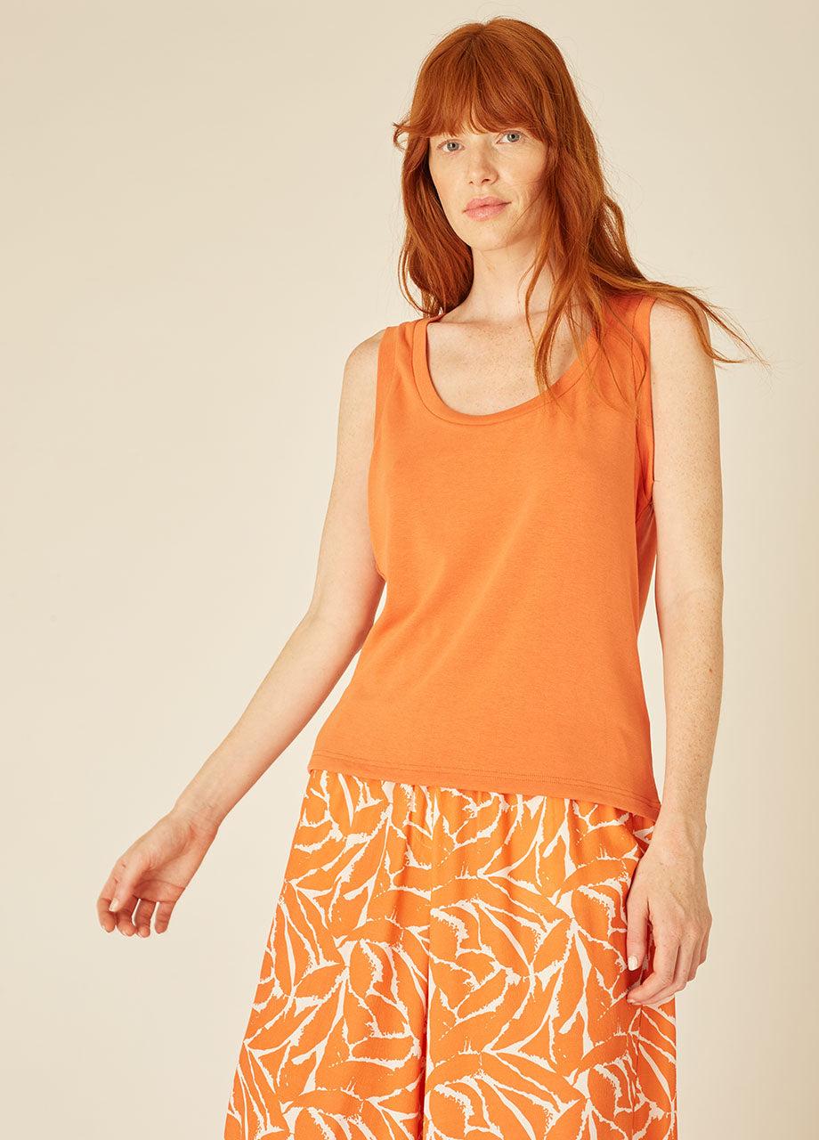 pepaloves KNITTED TANK TOP ORANGE Limitado a 3 días