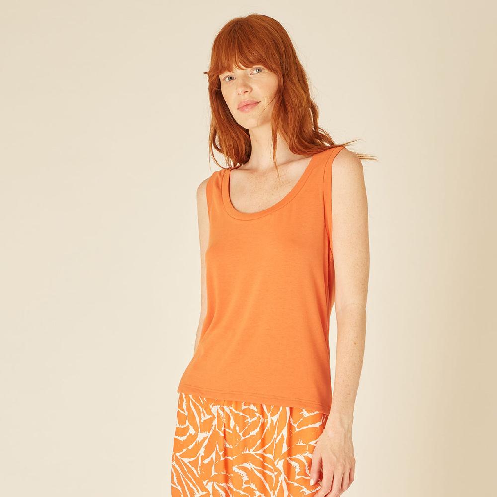 pepaloves KNITTED TANK TOP ORANGE Limitado a 3 días