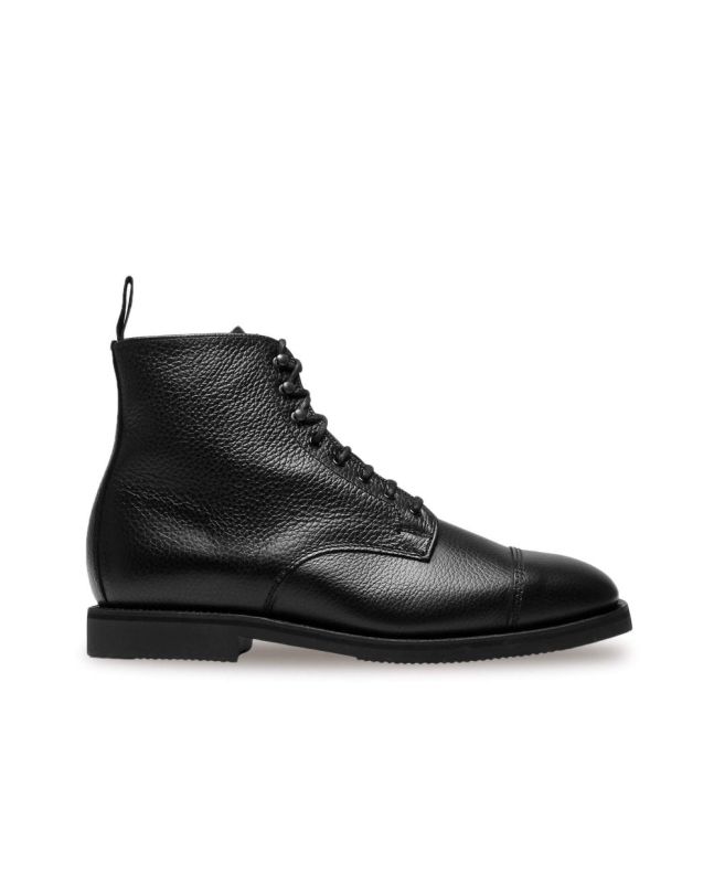 spezial madrid Sanders Florence Cap Derby Boot Black Grain Liquidación