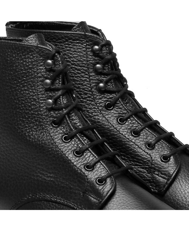 spezial madrid Sanders Florence Cap Derby Boot Black Grain Liquidación
