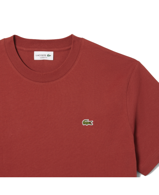 spezial madrid Lacoste Classic Fit Cotton Knit Tee Brown Mejor oferta