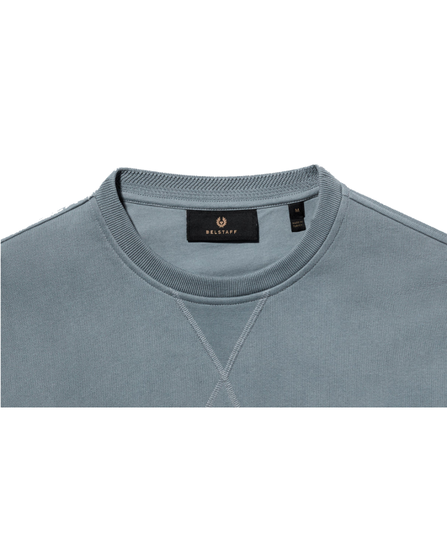 spezial madrid Belstaff Logo Sweatshirt Blue Flint Rebajas top