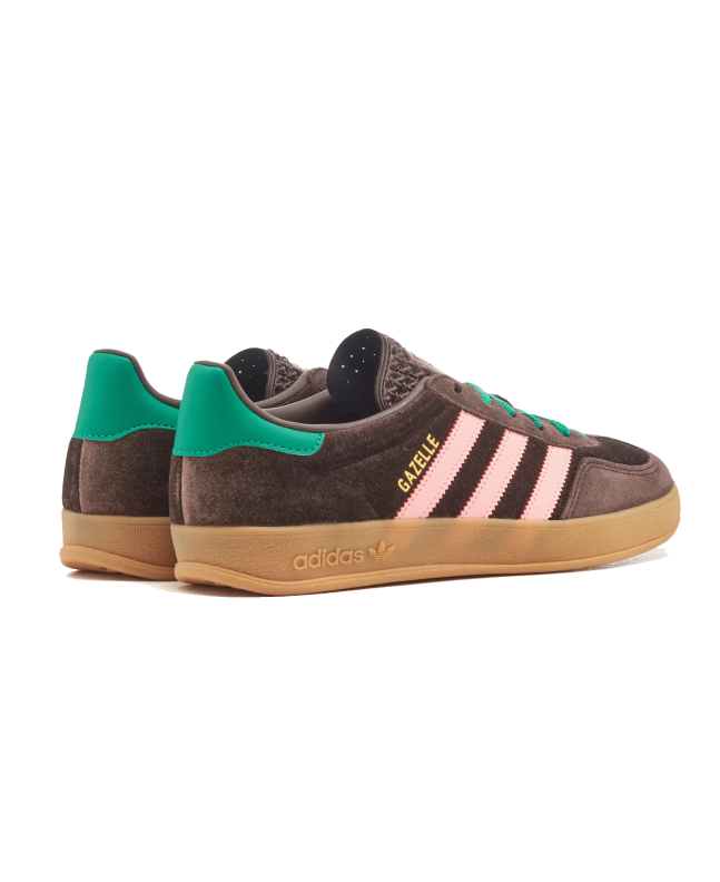 spezial madrid Adidas Gazelle Indoor Dark Brown Glow Pink & Court Green Grandes ahorros