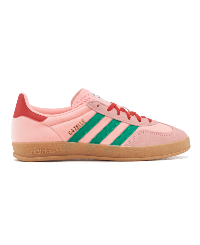 spezial madrid Adidas Gazelle Indoor Court Green Glow Pink & Gum Rebajas de fin de temporada