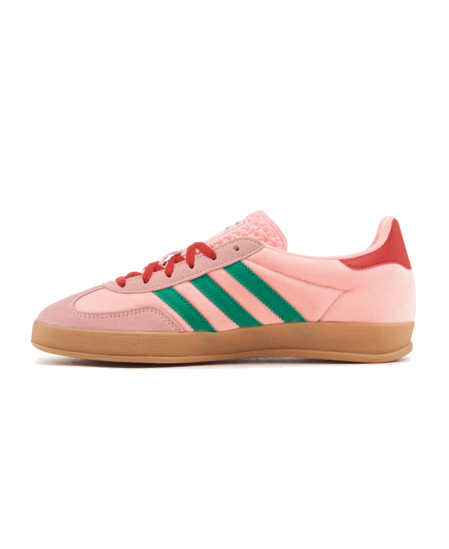 spezial madrid Adidas Gazelle Indoor Court Green Glow Pink & Gum Rebajas de fin de temporada