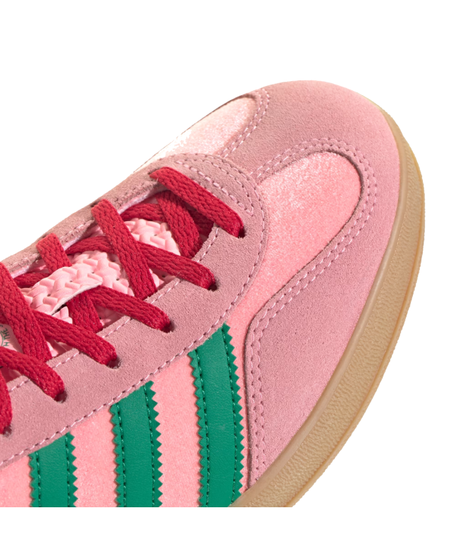 spezial madrid Adidas Gazelle Indoor Court Green Glow Pink & Gum Rebajas de fin de temporada