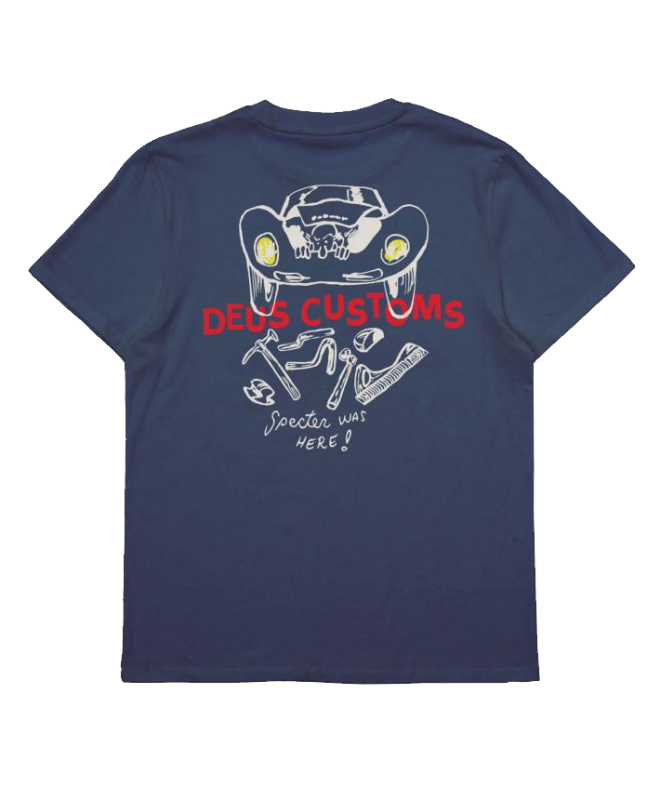 spezial madrid Deus Ex Machina Specter Workshop Tee Azure Navy Precio de fábrica