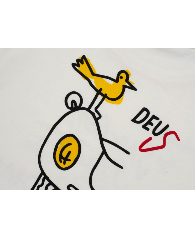 spezial madrid Deus Ex Machina Specter Rare Birds Tee Pristine White & Novoid Plus Promoción por tiempo limitado