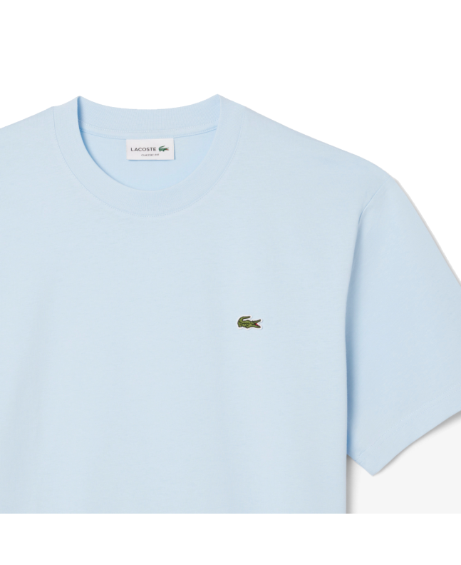 spezial madrid Lacoste Classic Fit Cotton Knit Tee Light Blue Rebajas de fin de temporada