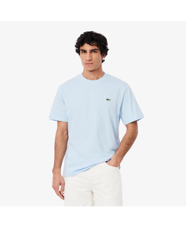 spezial madrid Lacoste Classic Fit Cotton Knit Tee Light Blue Rebajas de fin de temporada
