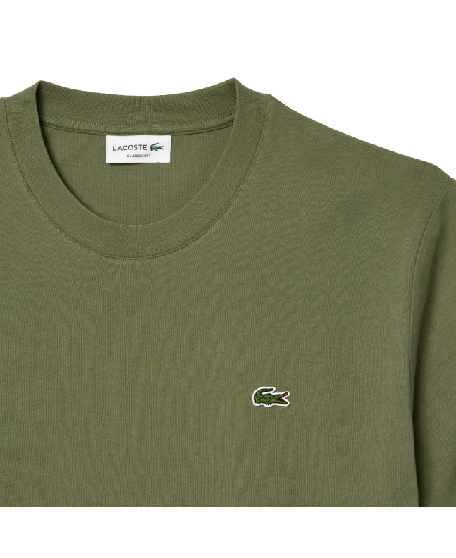 spezial madrid Lacoste Classic Fit Cotton Knit Tee Khaki Green Precio ultrabajo