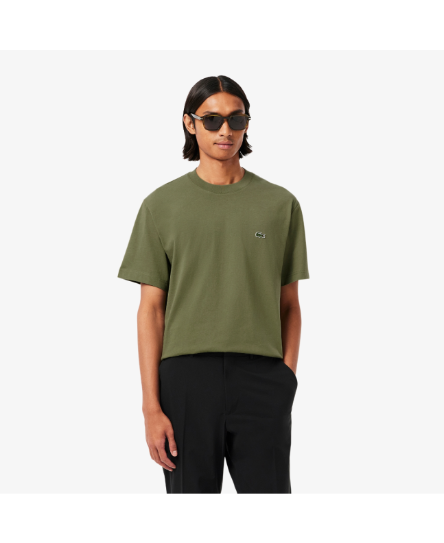 spezial madrid Lacoste Classic Fit Cotton Knit Tee Khaki Green Precio ultrabajo