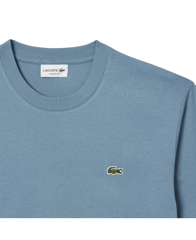 spezial madrid Lacoste Classic Fit Cotton Knit Tee Blue Devoluciones gratuitas