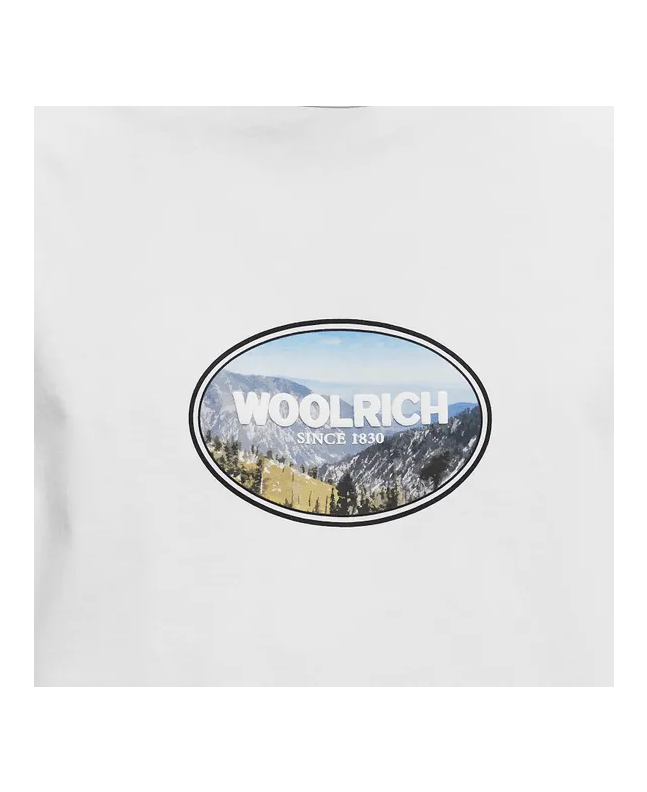 spezial madrid Woolrich Landscape Tee White Bright White Ofertas