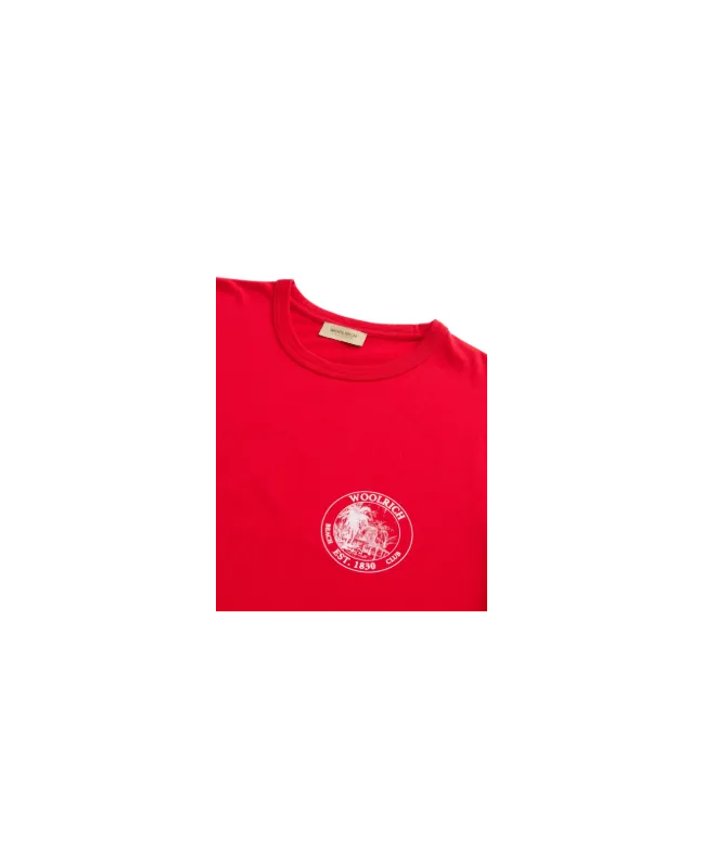 spezial madrid Woolrich Pure Cotton Tee Barbados Cherry En oferta