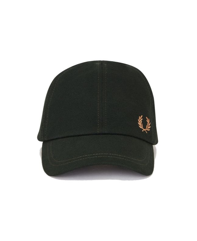 spezial madrid Fred Perry Classic Pique Cap Night Green & Light Rust Outlet online