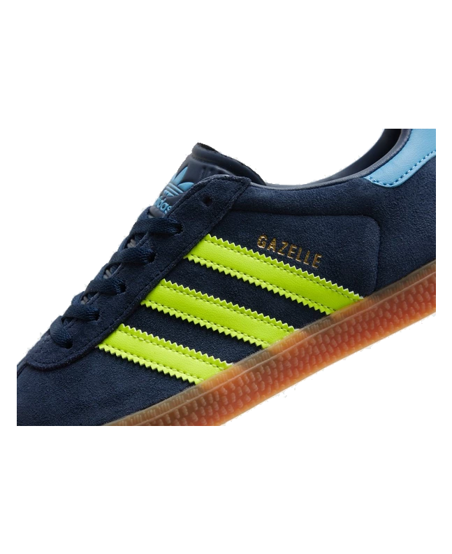 spezial madrid Adidas Gazelle OG Junior Night Indigo Solar Yellow & Light Blue Venta caliente