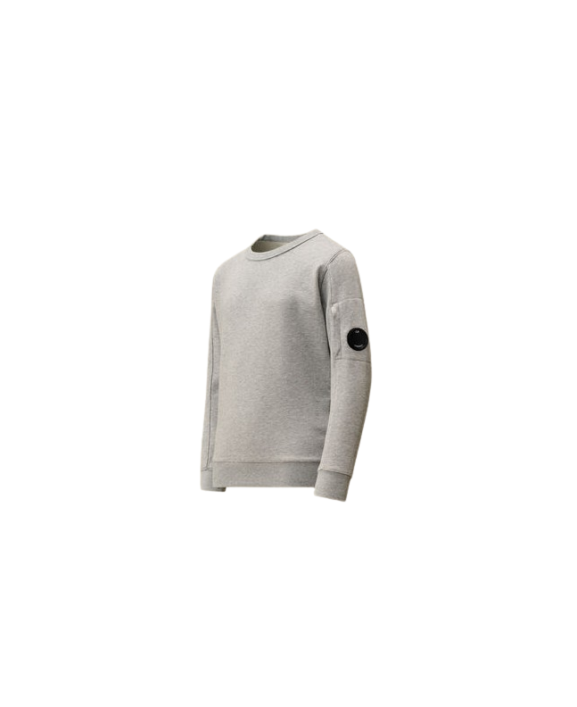 spezial madrid C.P. Company Kids Diagonal Fleece Lens Crew Neck Sweatshirt Grey Melange Oferta especial