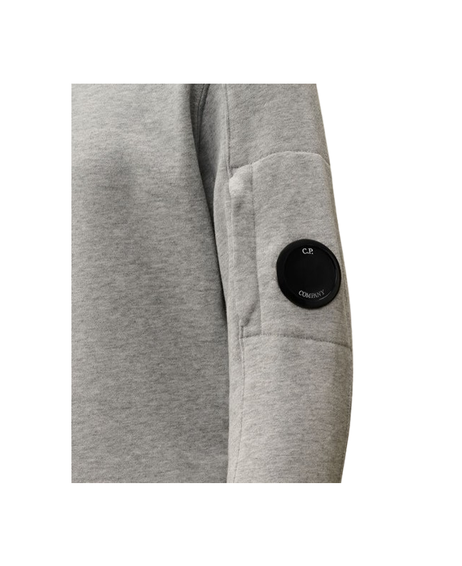 spezial madrid C.P. Company Kids Diagonal Fleece Lens Crew Neck Sweatshirt Grey Melange Oferta especial