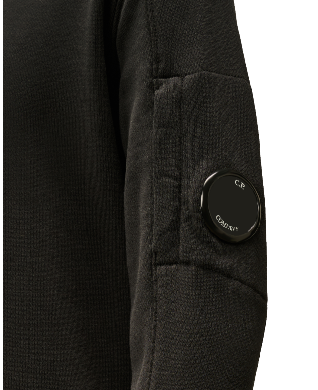 spezial madrid C.P. Company Kids Diagonal Fleece Lens Crew Neck Sweatshirt Black Envío gratis