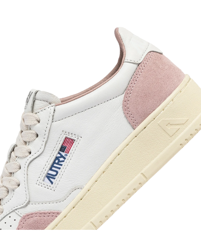 spezial madrid Autry Medalist Low Suede Leather Sneaker Suede White & Powder Tienda de fábrica