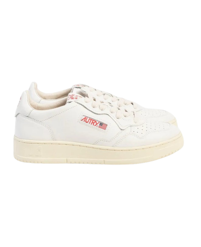 spezial madrid Autry Medalist Low Leather Sneakers Statue Of Liberty Logo White & Red Devoluciones gratuitas