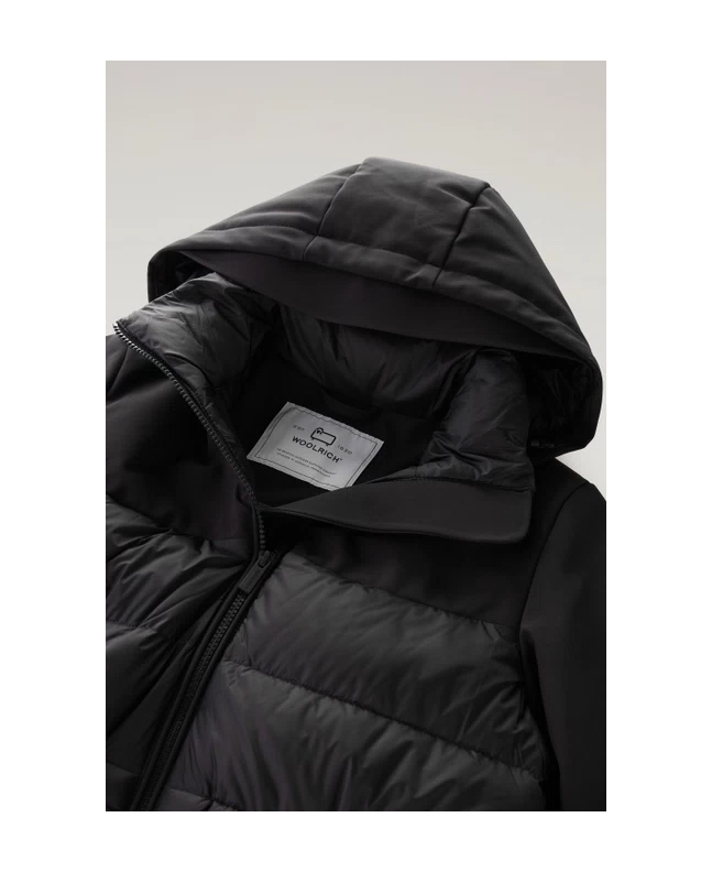 spezial madrid Woolrich W´s Tech Softshell Hybrid Padded Parka Black Outlet online