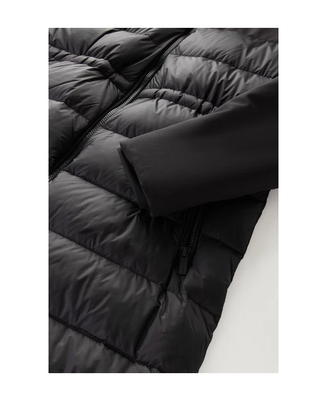 spezial madrid Woolrich W´s Tech Softshell Hybrid Padded Parka Black Outlet online