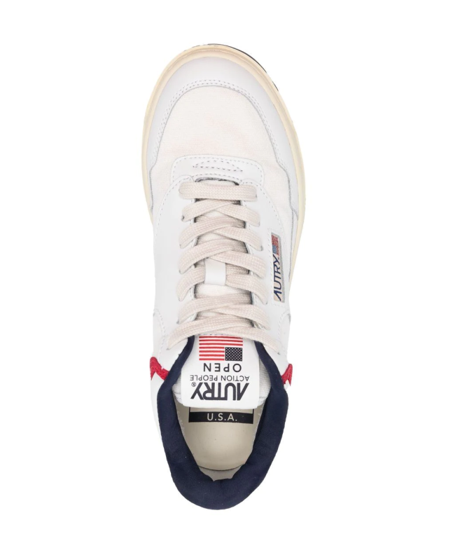 spezial madrid Autry Open Mid Up Laces White & Blue Tienda