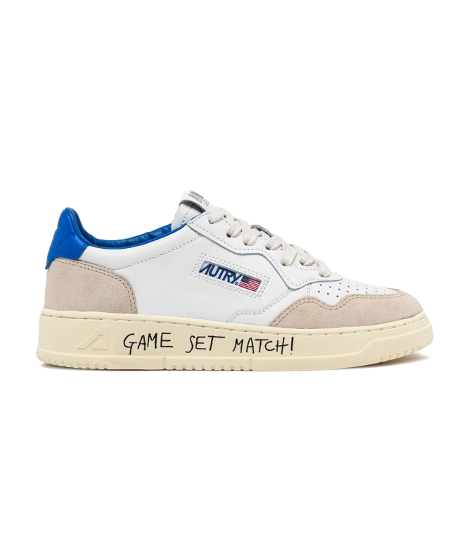 spezial madrid Autry Medalist Low Leather Sneakers Game Set Match White & Palace Blue Solo hoy