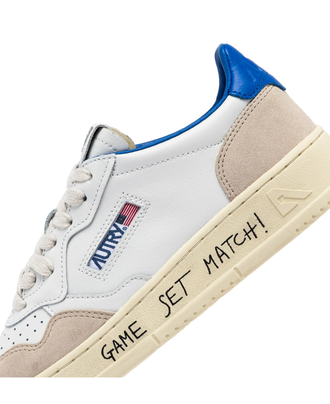 spezial madrid Autry Medalist Low Leather Sneakers Game Set Match White & Palace Blue Solo hoy