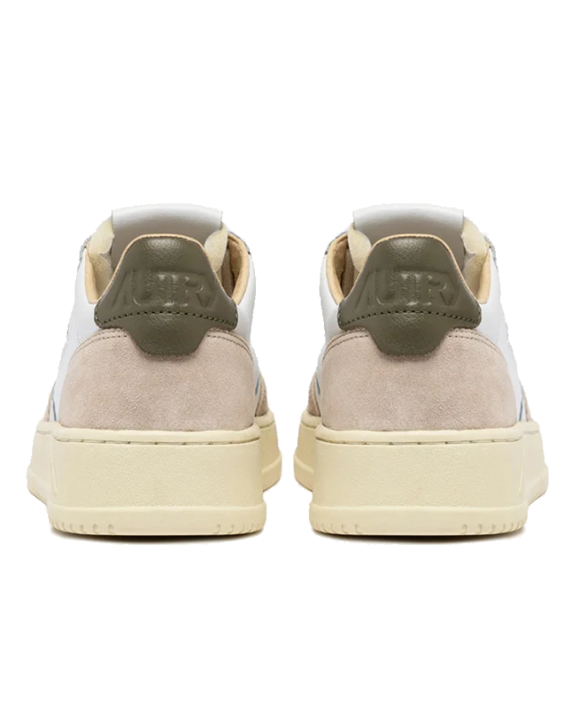 spezial madrid Autry Medalist Low Low Leather and Suede Sneakers White & Cover Green Oferta especial de fábrica