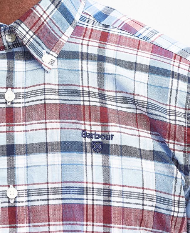 spezial madrid Barbour Hutton Tailored Shirt Classic Red Oferta exclusiva