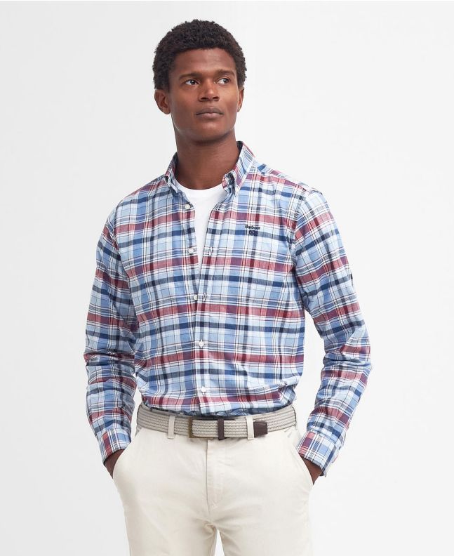 spezial madrid Barbour Hutton Tailored Shirt Classic Red Oferta exclusiva