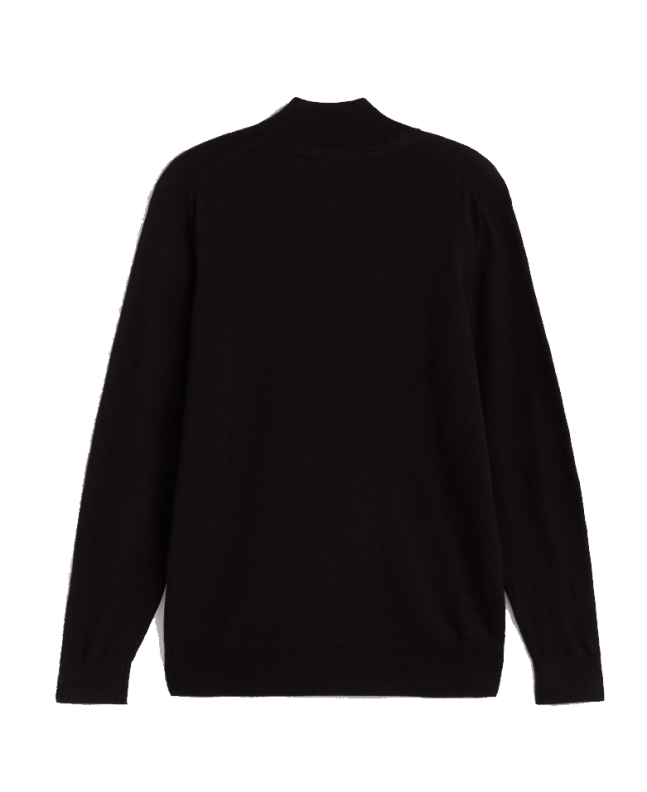 spezial madrid Lyle & Scott Cotton Merino 1/4 Zip Jumper Jet Black Grandes descuentos