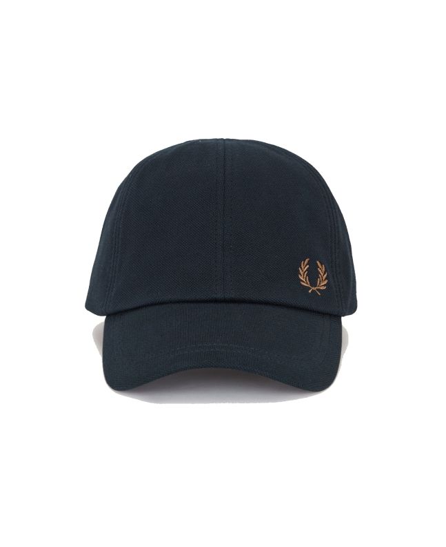 spezial madrid Fred Perry Classic Pique Cap Navy & Shaded Stone Tienda de fábrica