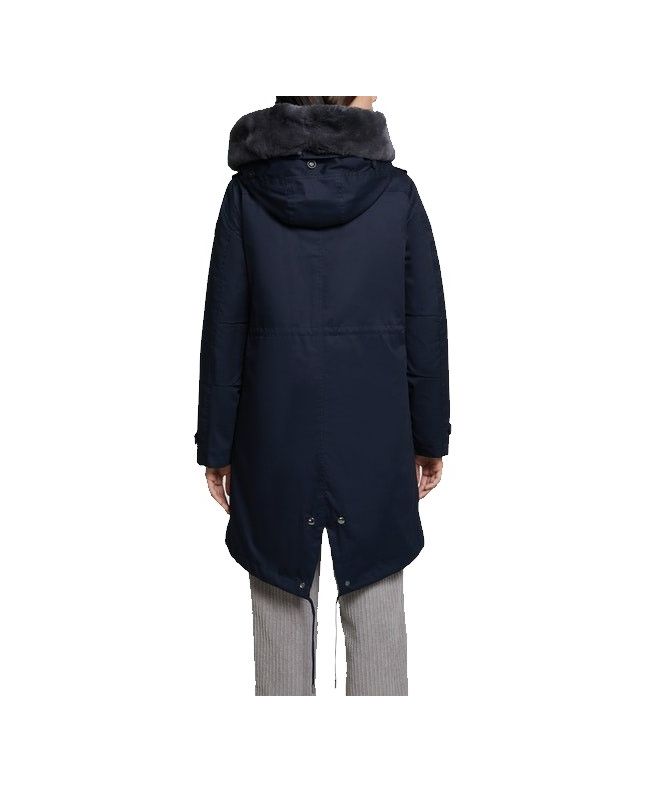 spezial madrid Woolrich W´s Literary Rex Parka Melton Blue Oferta especial de fábrica