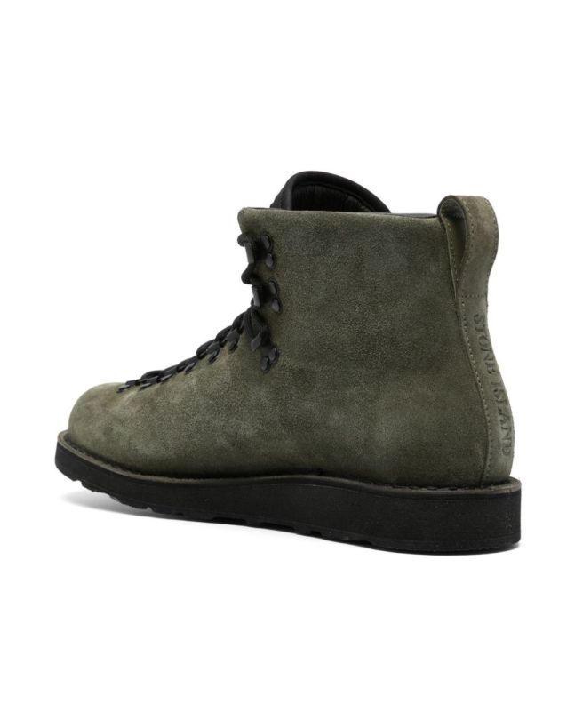 spezial madrid Stone Island S0203 Boots Suede Leather Sage Green Envío internacional gratuito