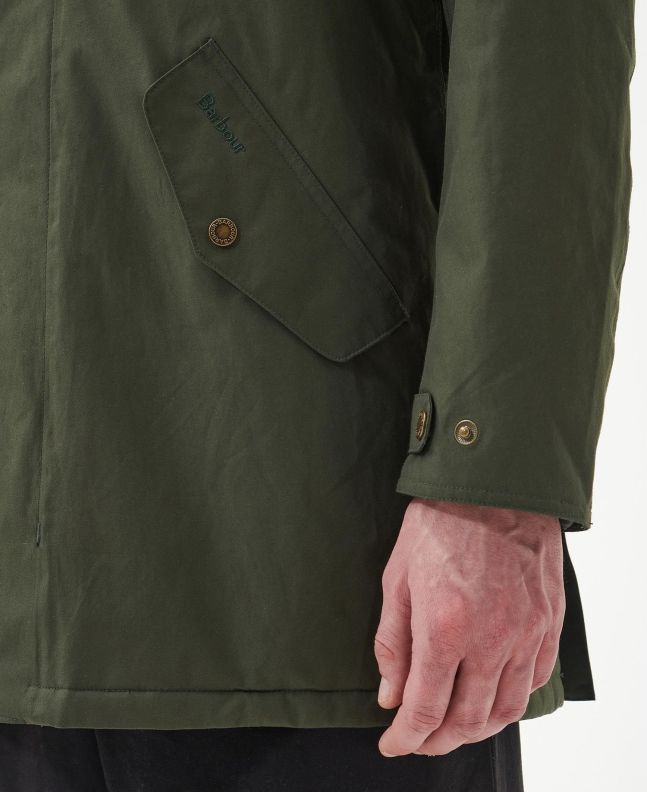 spezial madrid Barbour Chelsea Mac Jacket Olive & Forest Mist Tienda