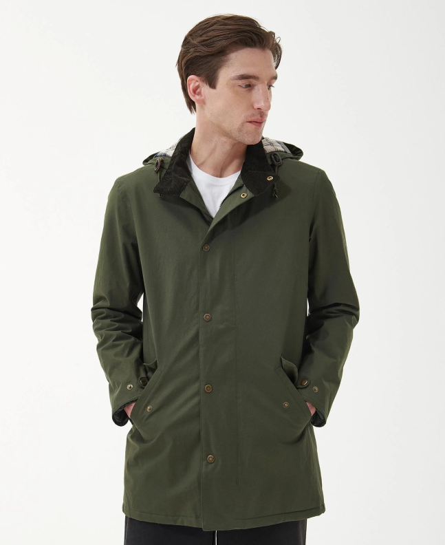 spezial madrid Barbour Chelsea Mac Jacket Olive & Forest Mist Tienda