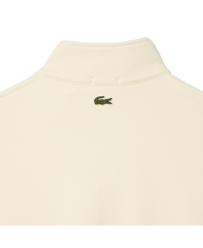 spezial madrid Lacoste Unisex Jogger Organic Cotton Hight Neck Zipper Sweatshirt White Rebajas top