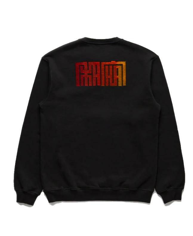 spezial madrid Maharishi Hikeshi Embroidered Crew Sweat Black Envío gratis