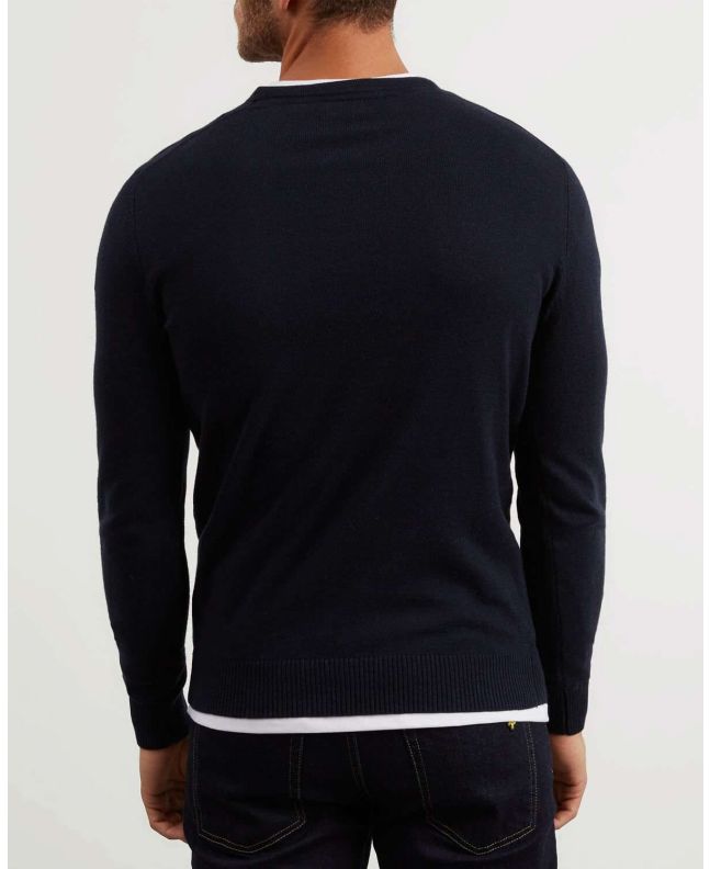 spezial madrid Lyle & Scott Cotton Merino Crew Neck Jumper Rich Burgundy COMPRAR AHORA