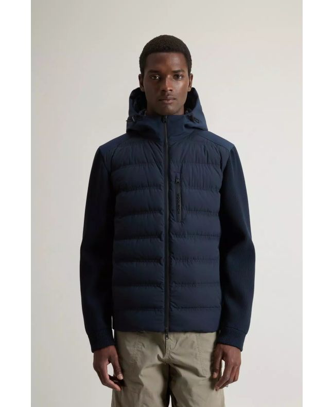 spezial madrid Woolrich Bering Hybrid Jacket Melton Blue Último día